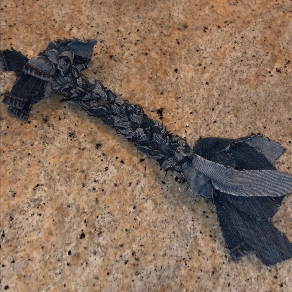 Hand Made Denim Dog Toy